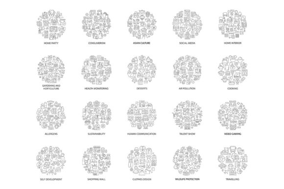 Abstract Linear Concept Layout with Text – A Versatile Graphic Design Asset