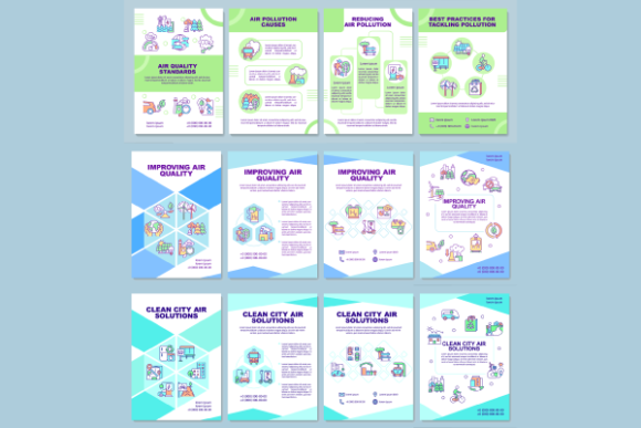 Air Pollution Brochure Templates for Modern Graphic Design