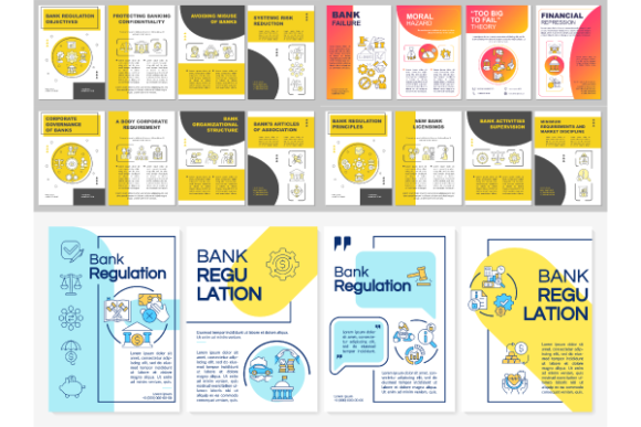Bank Regulation Terms Templates Bundle for Graphic Design