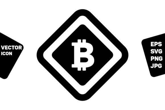 Bitcoin Icon Vector Graphics