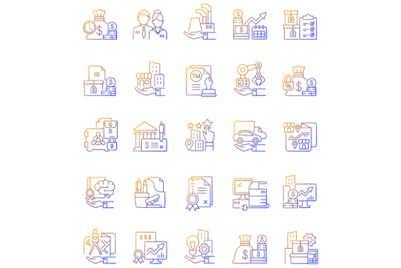 Business Assets Icons Bundle for Modern Web Design