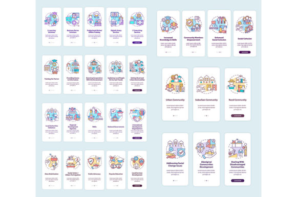 Community Development Onboarding Mobile Graphics