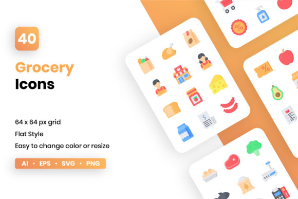 Grocery Flat Icon Set Review