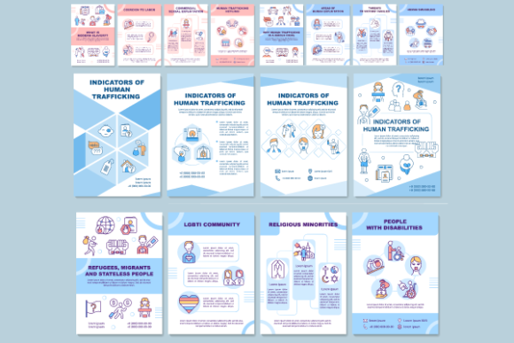 Human Trafficking Brochures Bundle - Graphic Templates for Impactful Design