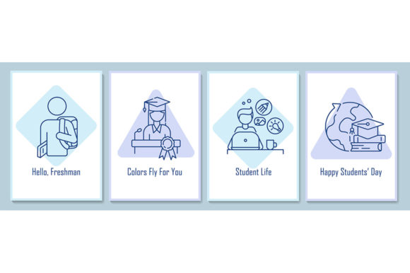 International Students Day Postcards Graphic Templates
