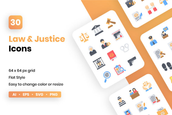 Law and Justice Flat Icon Set Review