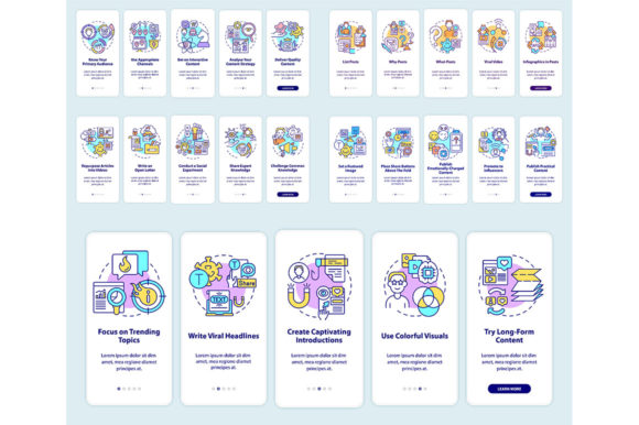 Making Content Viral Onboarding App Graphics