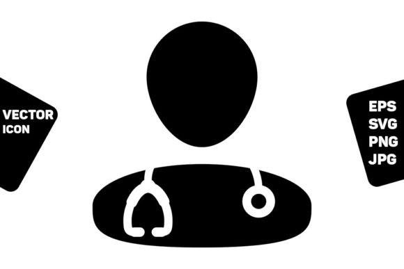 Nurse Icon Vector Male Person Profile Graphics