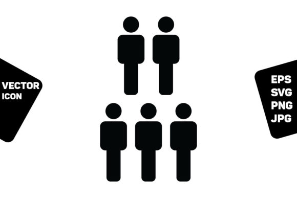 Partnership Icon Vector Male Group for Branding and Design