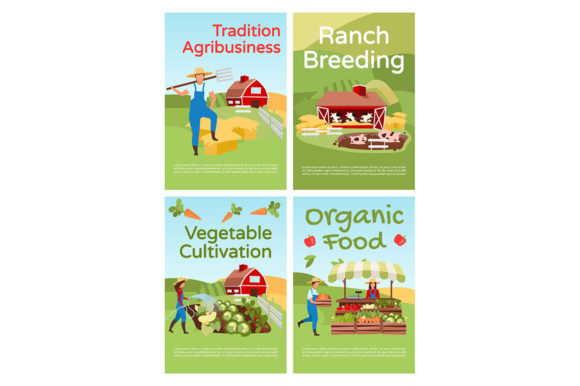 Ranch Breeding Brochure Template Set for Graphic Templates