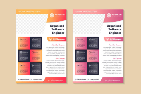 Software Gradient Pink Yellow Vertical Graphics for Print Templates
