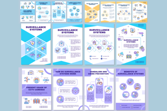 Surveillance Systems Brochures Bundle for Graphic Templates
