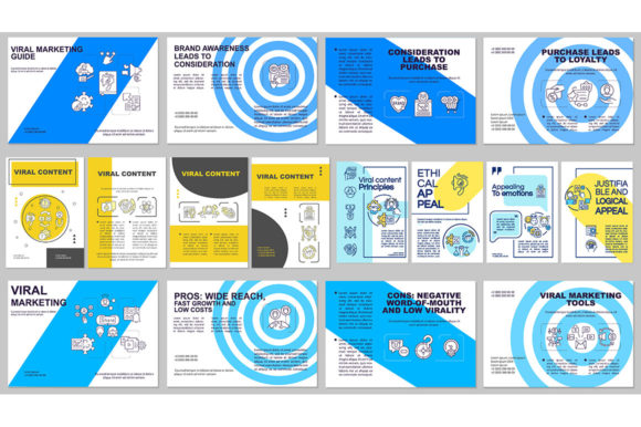 Viral Content Brochure Template Set for Graphic Templates